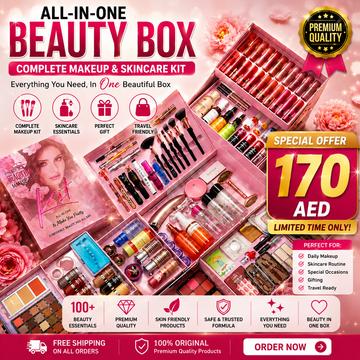 Luxury All-in-One Beauty Box – Complete Makeup & Skincare Kit for Women